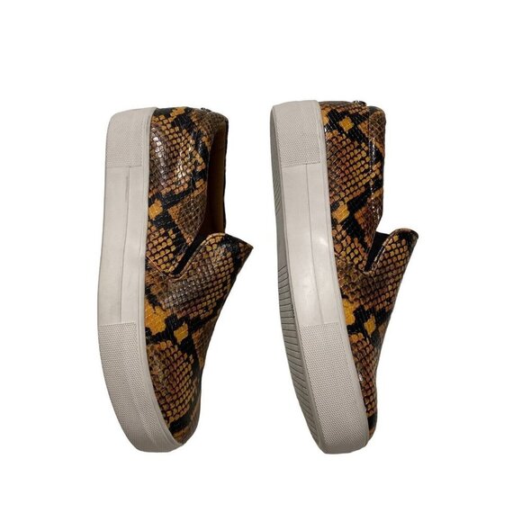 Steve Madden Women Gills Classic Slip-On Fashion Sneaker Yellow Snake Sz 8M - Picture 5 of 9